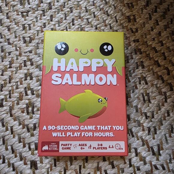 HAPPY SALMON Party Card Game Family Friendly (2021) Used 1 Time NICE - Picture 1 of 9